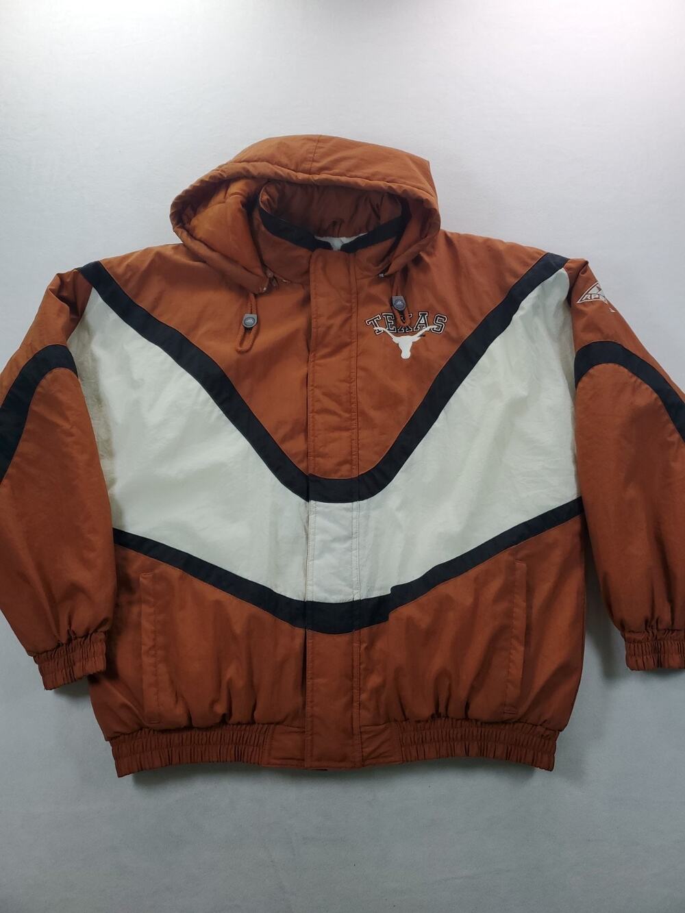 Vintage 90s Texas Longhorns Apex One Puffer Jacket With Hood NCAA Size Large